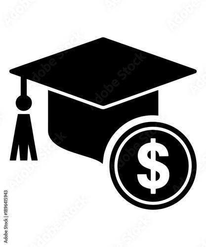 Graduation Cap with Dollar Icon for Scholarship & Education Funding
