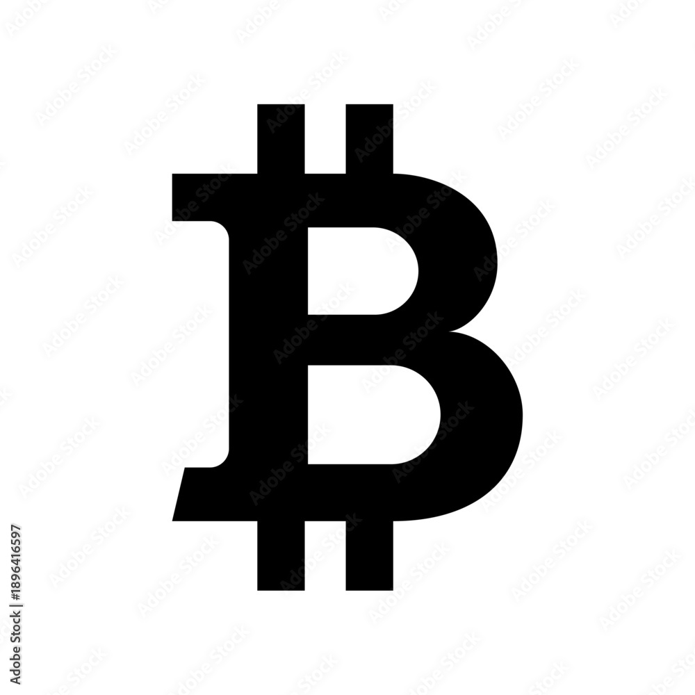 Obraz premium Bitcoin currency symbol icon