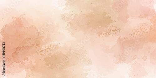 Abstract watercolor and grunge background with pink vintage paper texture and aged parchment design featuring a blank antique frame on a rough brown pattern