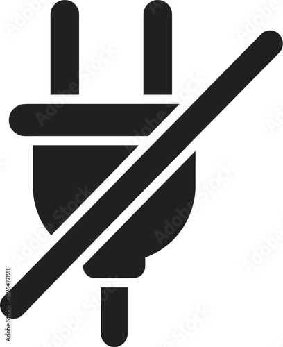 Electricity cut off no power access vector icon