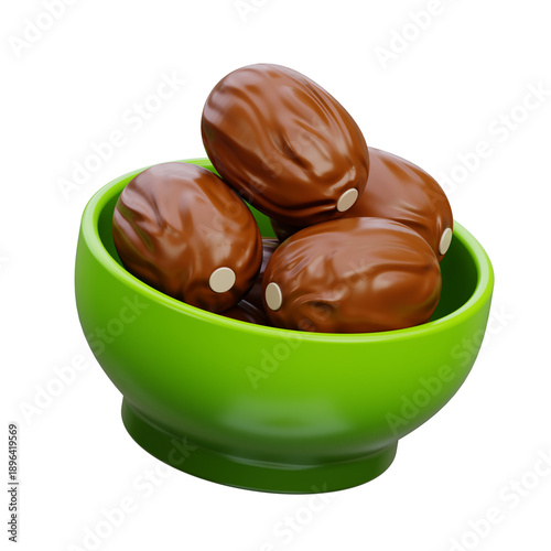 3d date fruit illustration