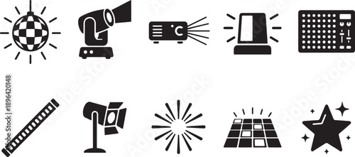 Technology and innovation icons set flat design vector illustration with gear, computer, lightbulb, and renewable energy symbols