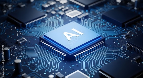 Wallpaper Mural computer chip on circuit board Torontodigital.ca