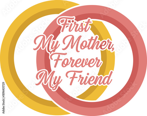 Best Friends Forever infinity typography design vector illustration for friendship bond loyalty and bff matching shirts on transparent background.