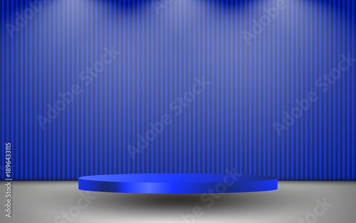 Realistic 3D cylindrical podium background. Minimalist 3D mockup or abstract product display presentation, stage display.