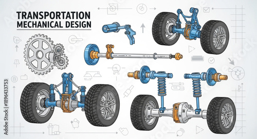 Automotive Mechanical Design and Engineering Schematics.