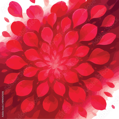 Exploding Rose Petals Background – Valentine’s Romantic Vector