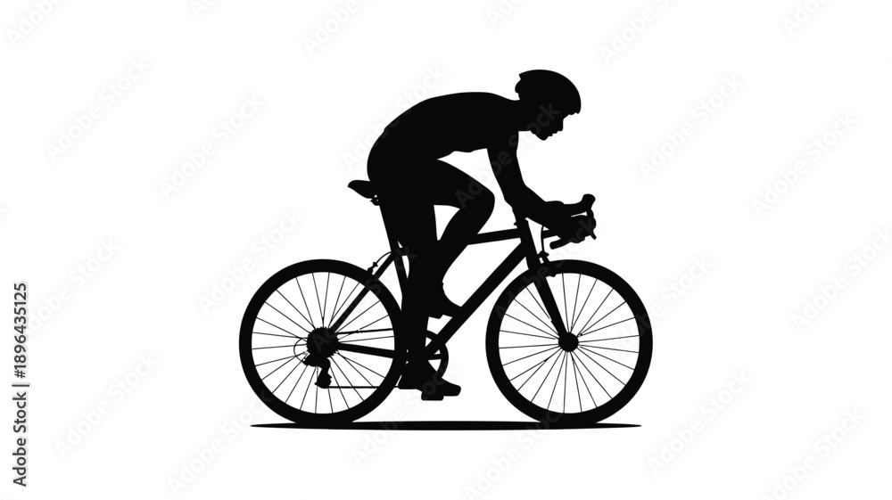 Obraz premium Bicycle rider silhouette icon representing professional cycling athlete urban commuting fitness sport and eco friendly transportation vector