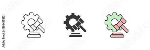 compliance risk icon. Line, solid and filled outline colorful version, outline and filled vector sign. Idea Symbol, logo illustration. Vector graphics