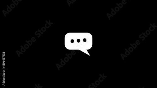 Animated three dots typing icon for chat and message activity