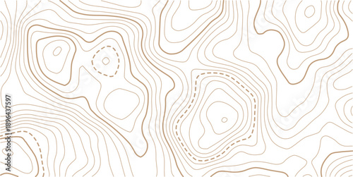 Topographic gold luxury map background. Geographic abstract pattern. Modern design with White background with topographic wavy pattern design.paper texture Imitation of a geographical map shades.