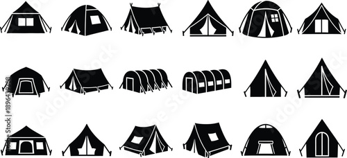 Collection of various tent designs and styles