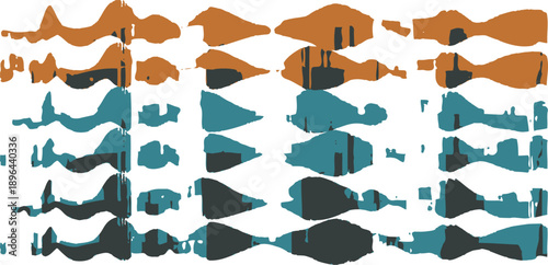 Abstract pattern with irregular shapes and colors