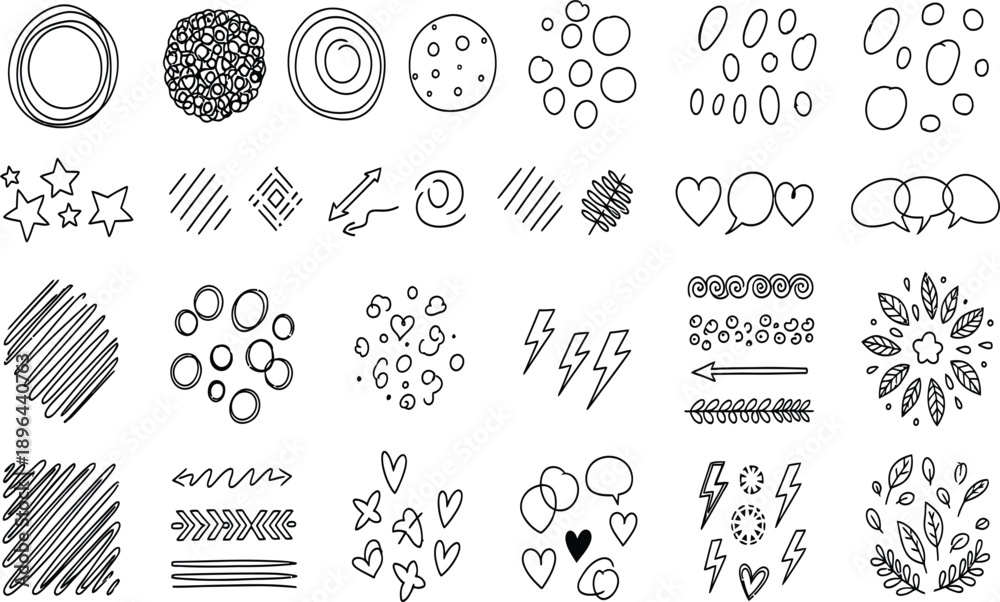 Fototapeta premium Collection of various halftone patterns and textures