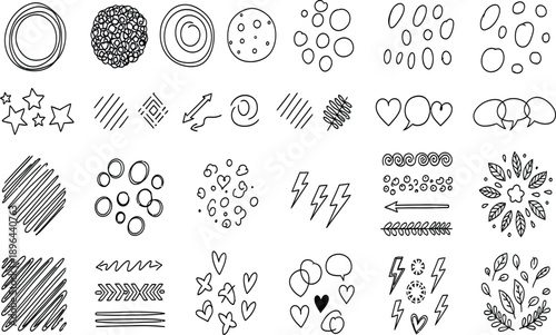 Collection of various halftone patterns and textures