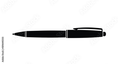 A simple black pen illustration displayed as a dark silhouette