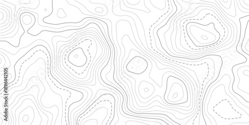 Seamless Light topographic topo contour map background, vector illustration. Concept of simple geography and terrain.. Geographic mountain relief diagram line wave carve pattern.