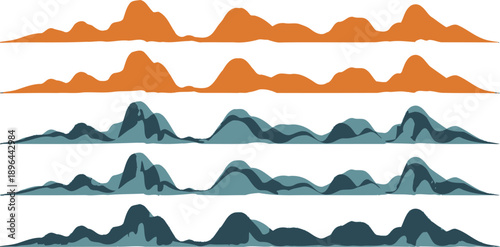 Mountain range graphic illustration
