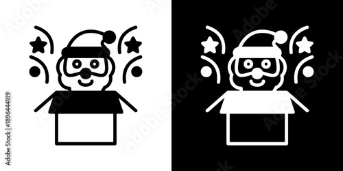 Surprise Icon Of Mixed Black And White Style