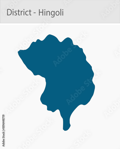 Hingoli_Map detailed map illustration graphic for educational reference, geographic visualization, design layouts, presentations, digital media and pr