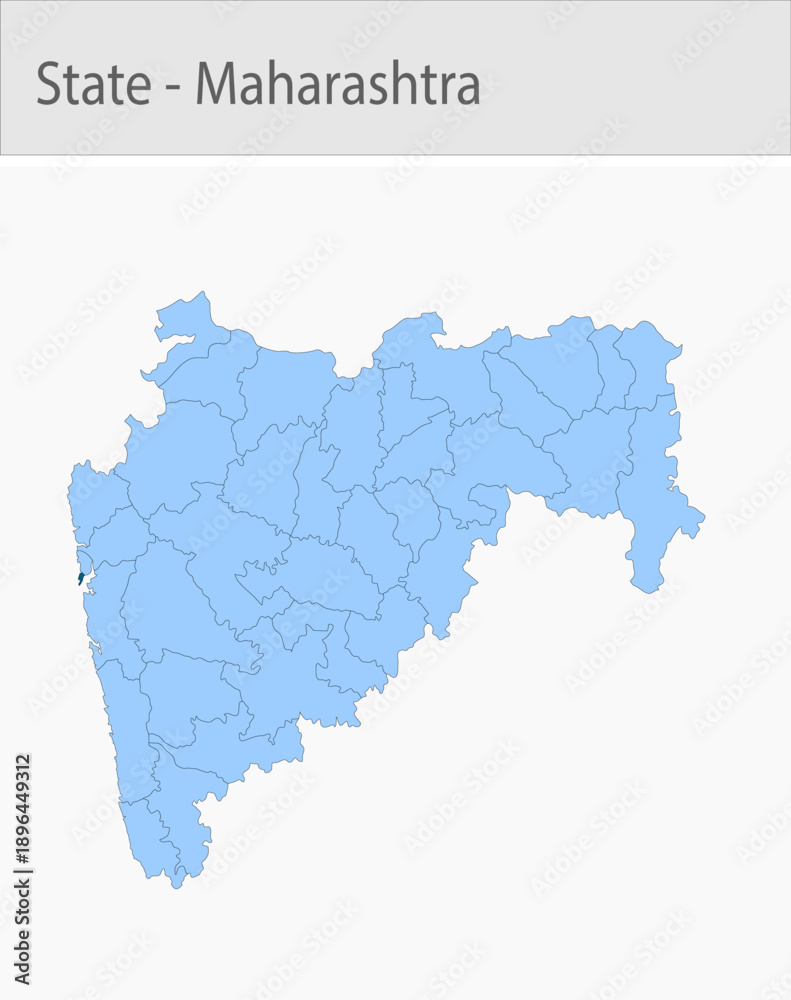 Obraz premium Mumbai_city-Maharashtra_Map detailed map illustration graphic for educational reference, geographic visualization, design layouts, presentations, digi
