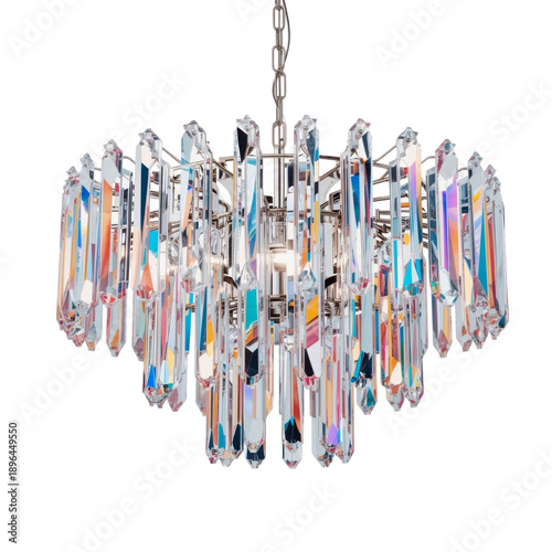 Modern Light Fixture With Multiple Glass Bulbs Hanging in a Stylish Interior ...