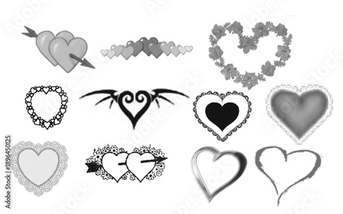 set of vector hearts, Different valentine icons, Romantic valentine vector,Best valentine hearts,Love vector for couples 