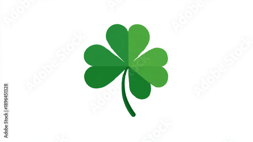 Three Leaf Clover Isolated on White Background

