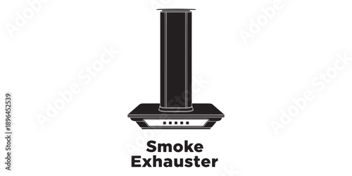 Black smoke exhauster kitchen ventilation system
