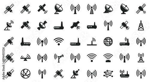 Yoga Pose Icon Set – Fitness Exercise Meditation Silhouette Collection