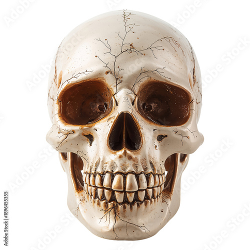 Metallic Skull Design Captures Attention for Decoration and Display