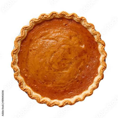 Pumpkin Pie Sits on a White Surface Ready for Serving at a Fall Gathering or ...
