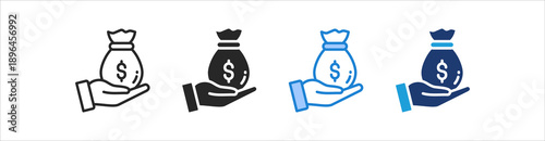 Profit Icon Set Multiple Style Vector Collection