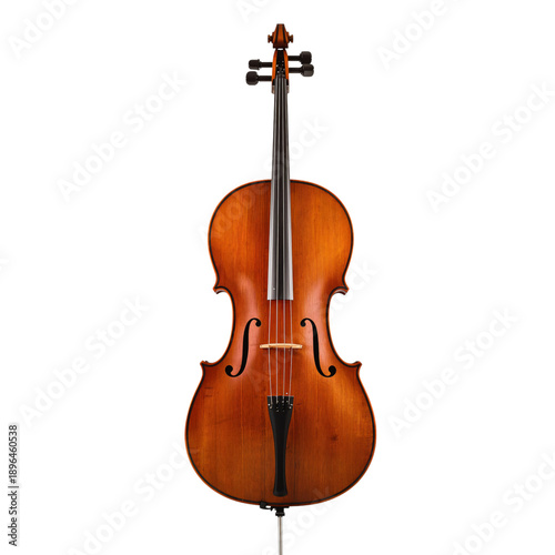 Violin Stands Upright Showing Wooden Finish and Strings for Music Lovers in a...