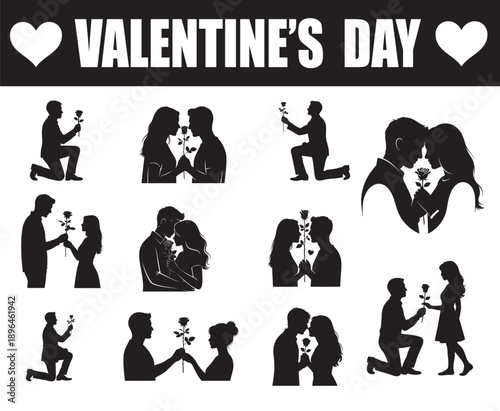 Valentine’s Day Couple Silhouette Collection