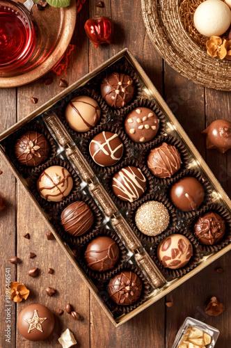 Chocolate-filled bonbons