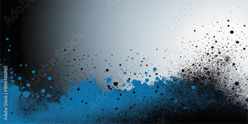 A transparent blue glass surface reveals a wet texture of rain drops and liquid droplets against a grunge sky pattern with light nature colors