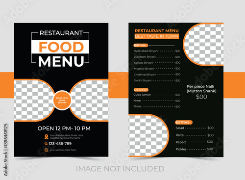 Creative Restaurant Food Menu Design 