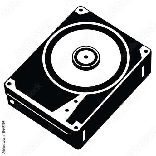 hard drive vector illustration on white background