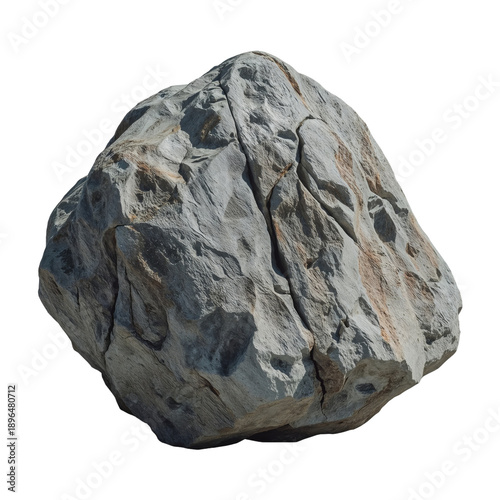 Large Rock Located Outdoors With Rough Surface and Natural Texture During Day...
