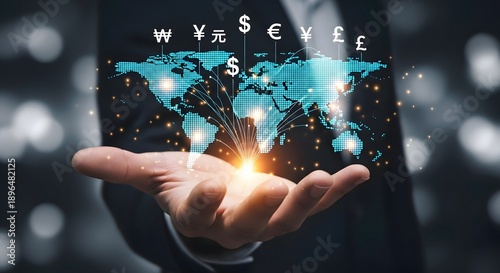 Global finance currency exchange money transfer business investment international economy world trade