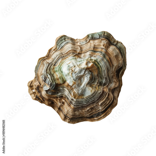 Oyster Shell Found on Beach Shore During Low Tide in the Afternoon Light