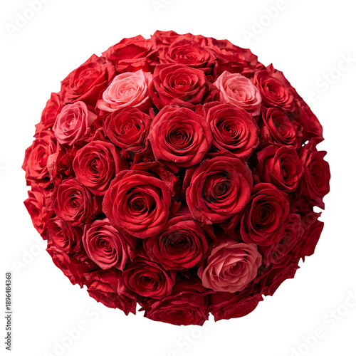 Roses Arranged in a Round Shape for Decoration or Gift in a Bright Setting