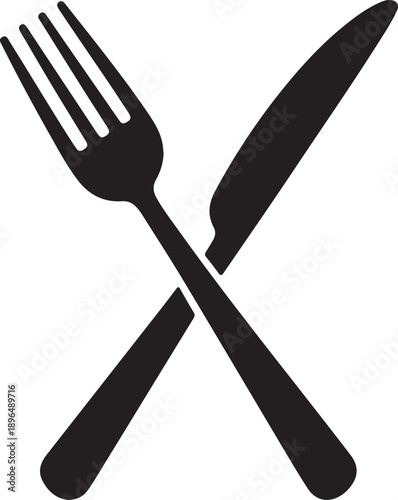 Fork and knife icon vector illustration.