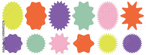 Hand-drawn organic frame with wavy edges and irregular borders. Wavy rectangle frame for text layouts and abstract graphic designs with flowing shapes