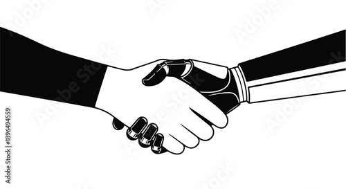 Handshake between two people in business attire