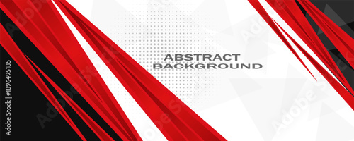 Template corporate banner concept red black grey and white contrast background.
