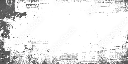 Vintage black vector design featuring a dark grunge texture with an ink splash border and dirty paint splatter frame on an old paper background