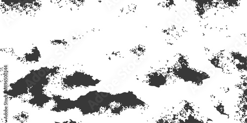 Grunge black ink splat vector design featuring a dirty paint splatter texture and brush blot stain element as a decorative artistic frame pattern on a white background
