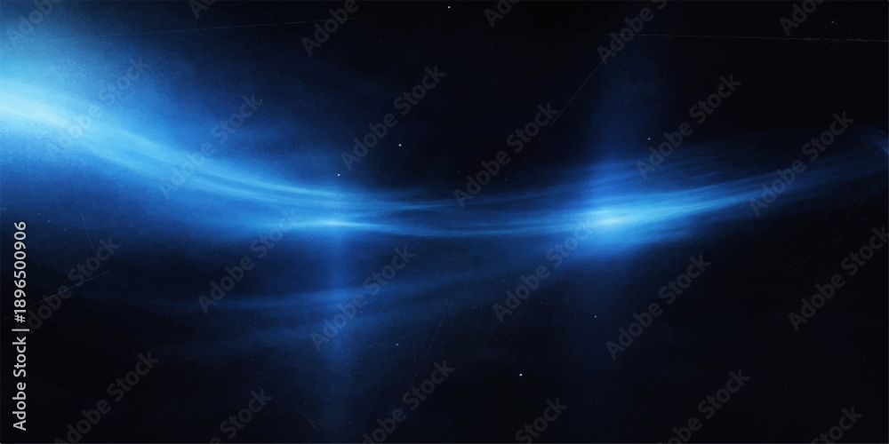 Obraz premium Abstract blue space background featuring a dark texture with glowing star lights and a motion energy beam design for an artistic wallpaper backdrop
